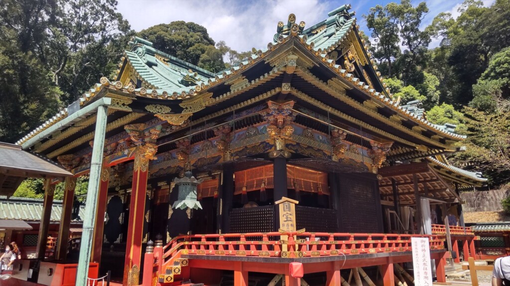 The main shrine of Kunouzan Toshogu, built in the Gongen-zukuri style, was commissioned by Ieyasu's successor, shogun Hidetada.